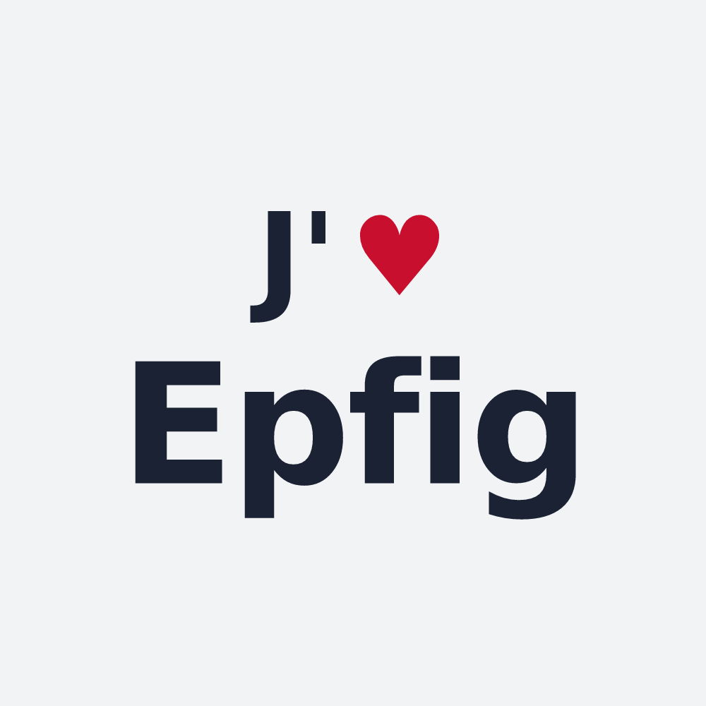 Poster personnalisé Epfig — design J'aime Epfig