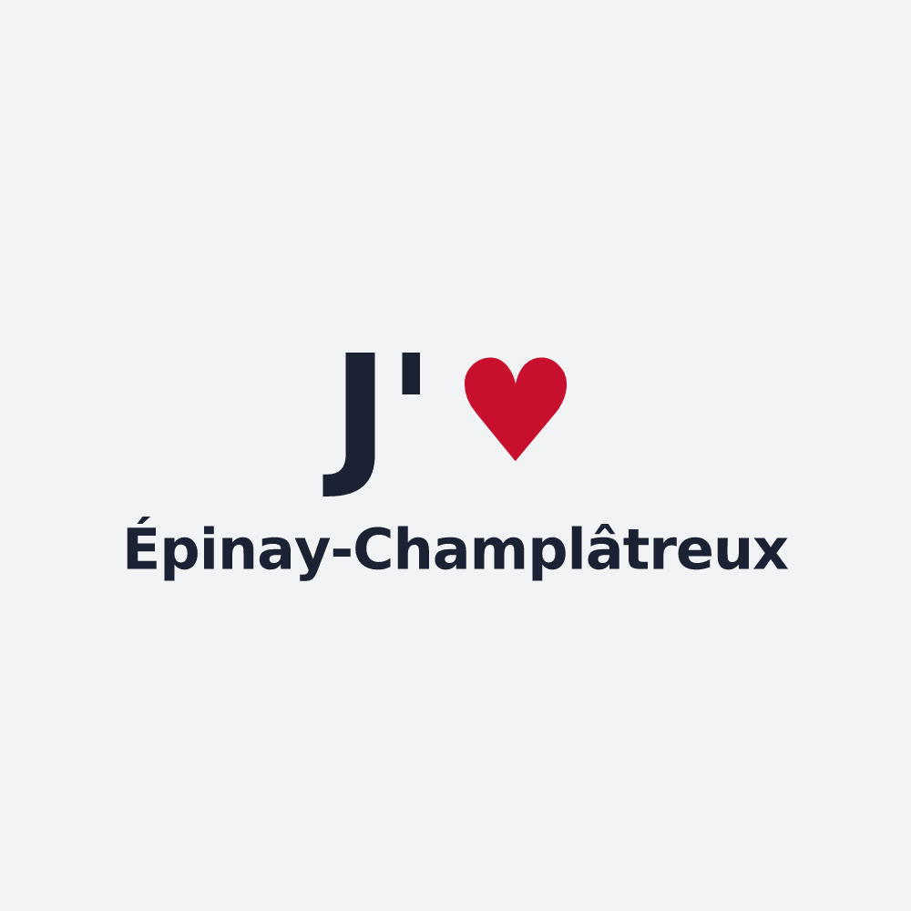 Poster personnalisé Épinay-Champlâtreux — design J'aime Épinay-Champlâtreux