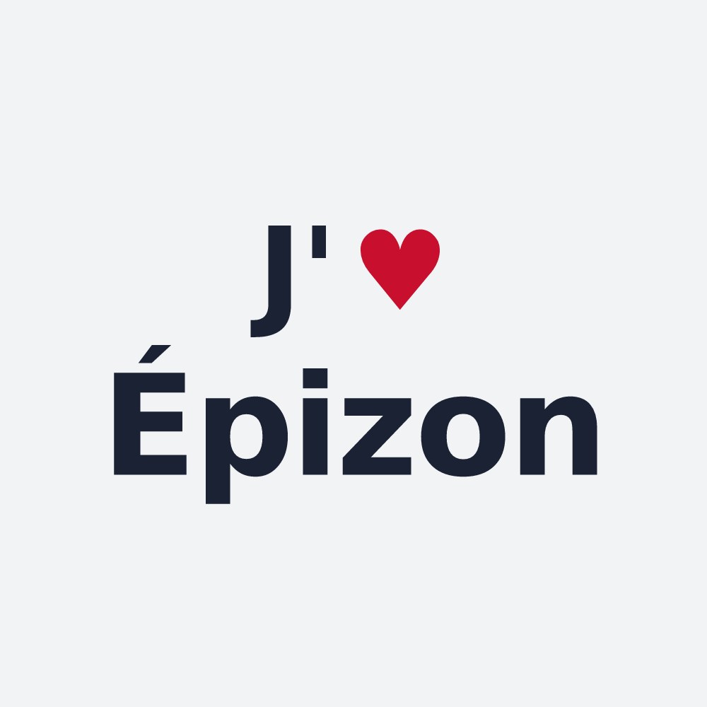 Poster personnalisé Épizon — design J'aime Épizon