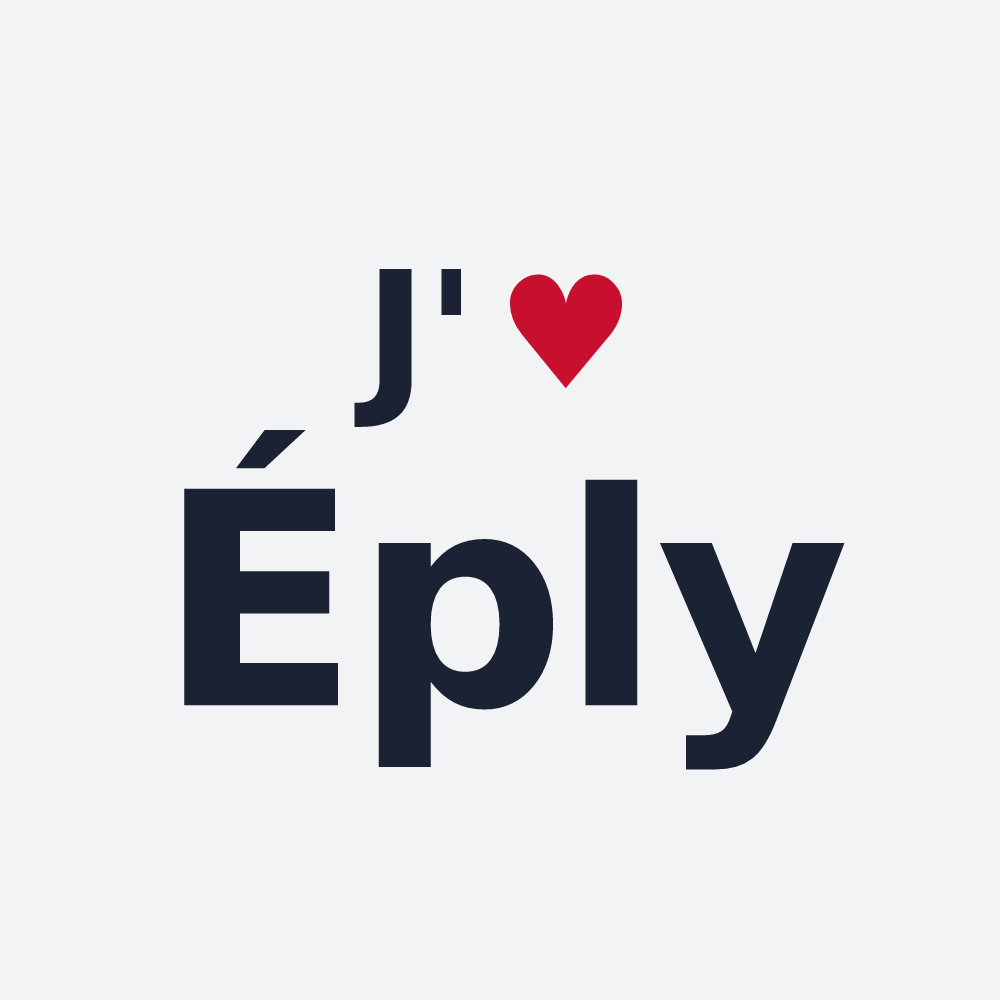 Poster personnalisé Éply — design J'aime Éply