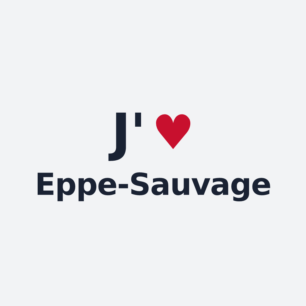 Poster personnalisé Eppe-Sauvage — design J'aime Eppe-Sauvage