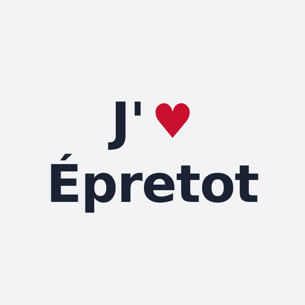 Poster personnalisé Épretot — design J'aime Épretot