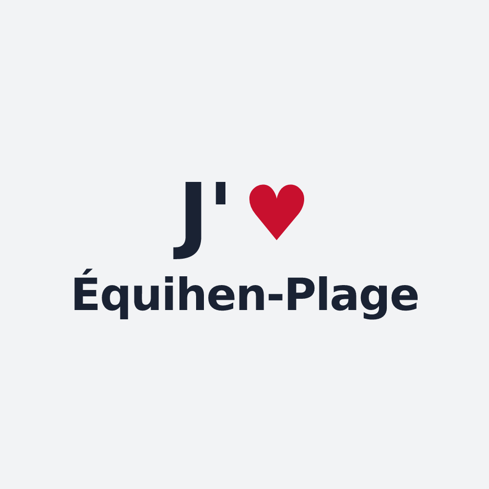 Poster personnalisé Équihen-Plage — design J'aime Équihen-Plage