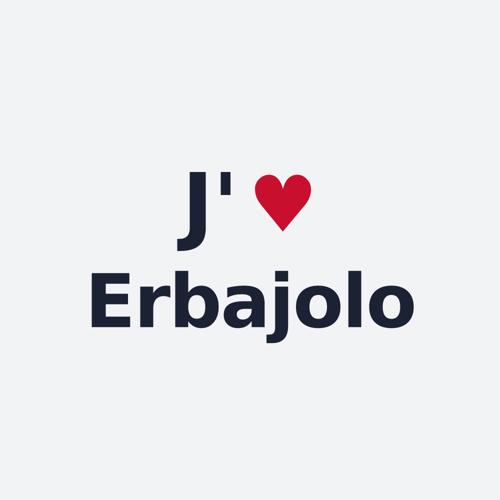 Poster personnalisé Erbajolo — design J'aime Erbajolo