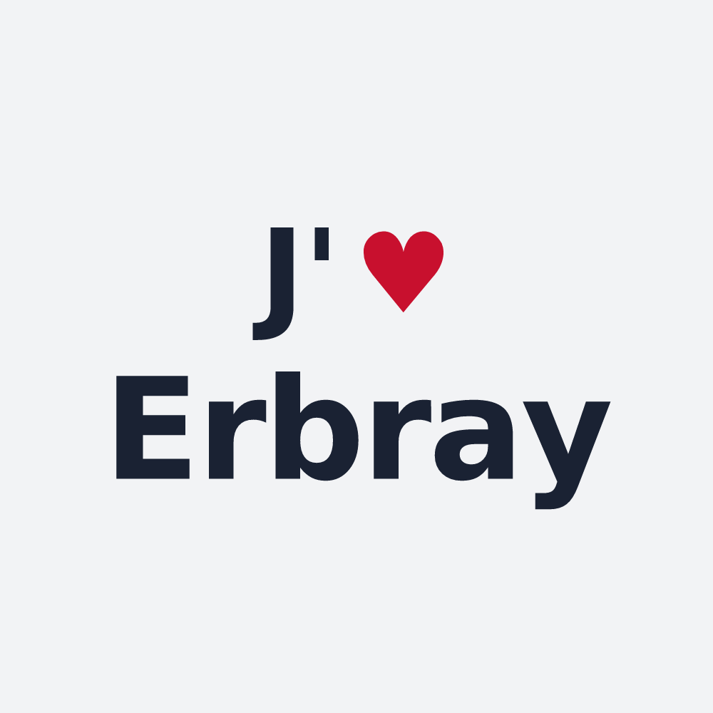 Poster personnalisé Erbray — design J'aime Erbray
