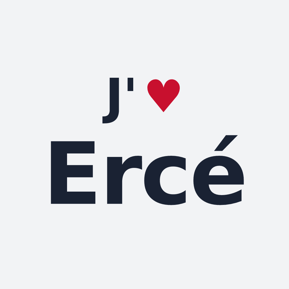 Poster personnalisé Ercé — design J'aime Ercé