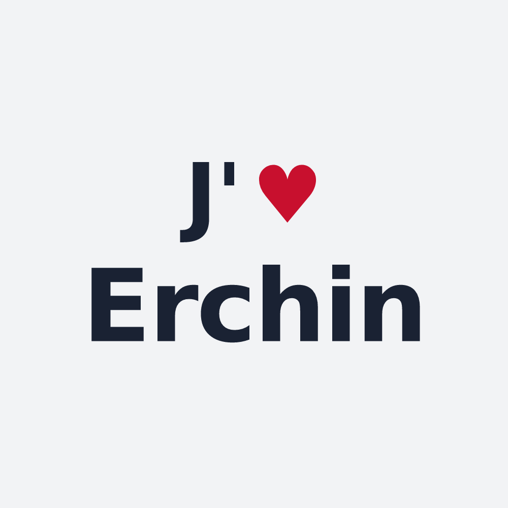 Poster personnalisé Erchin — design J'aime Erchin