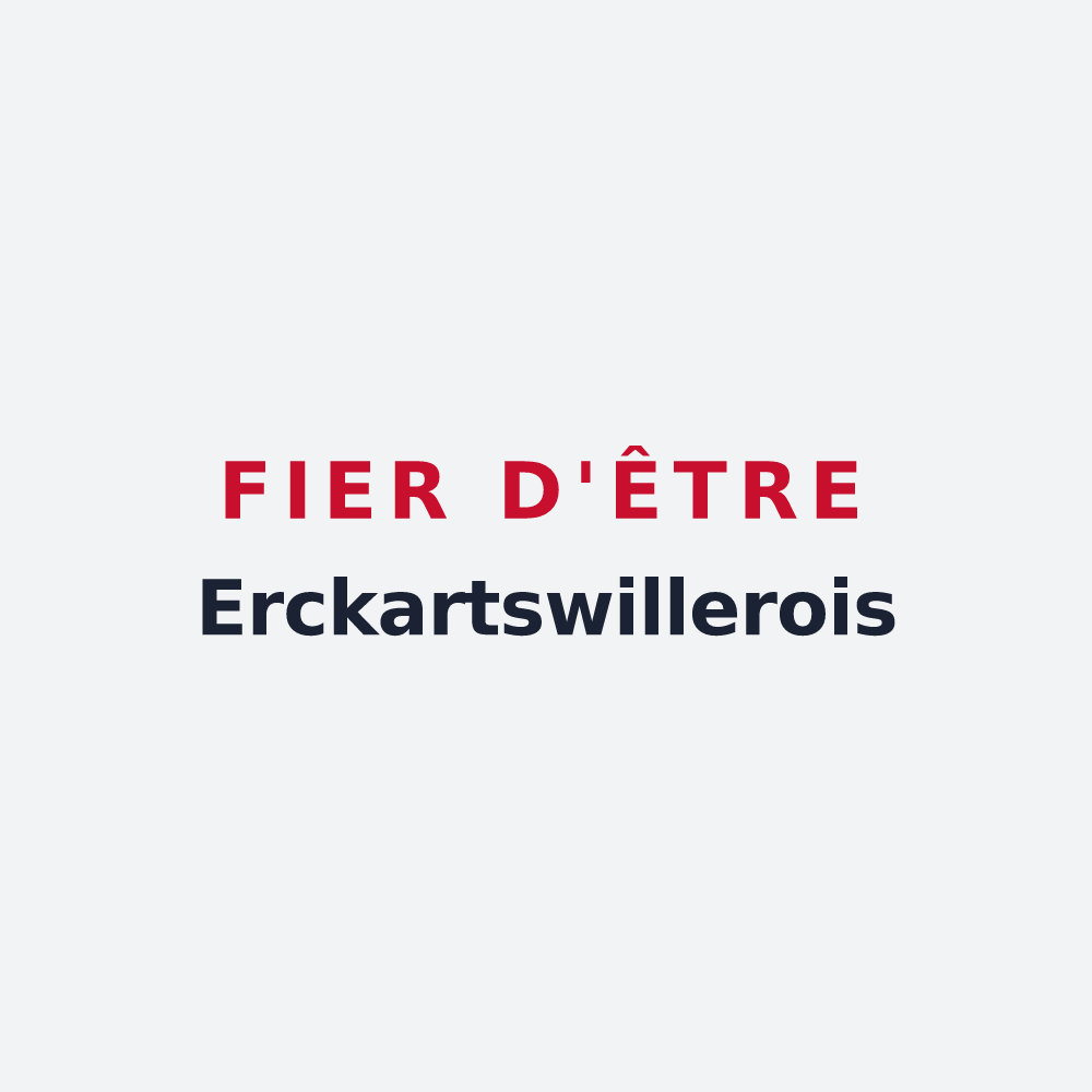 Poster « Fier d'être Erckartswillerois » — design pour Erckartswiller