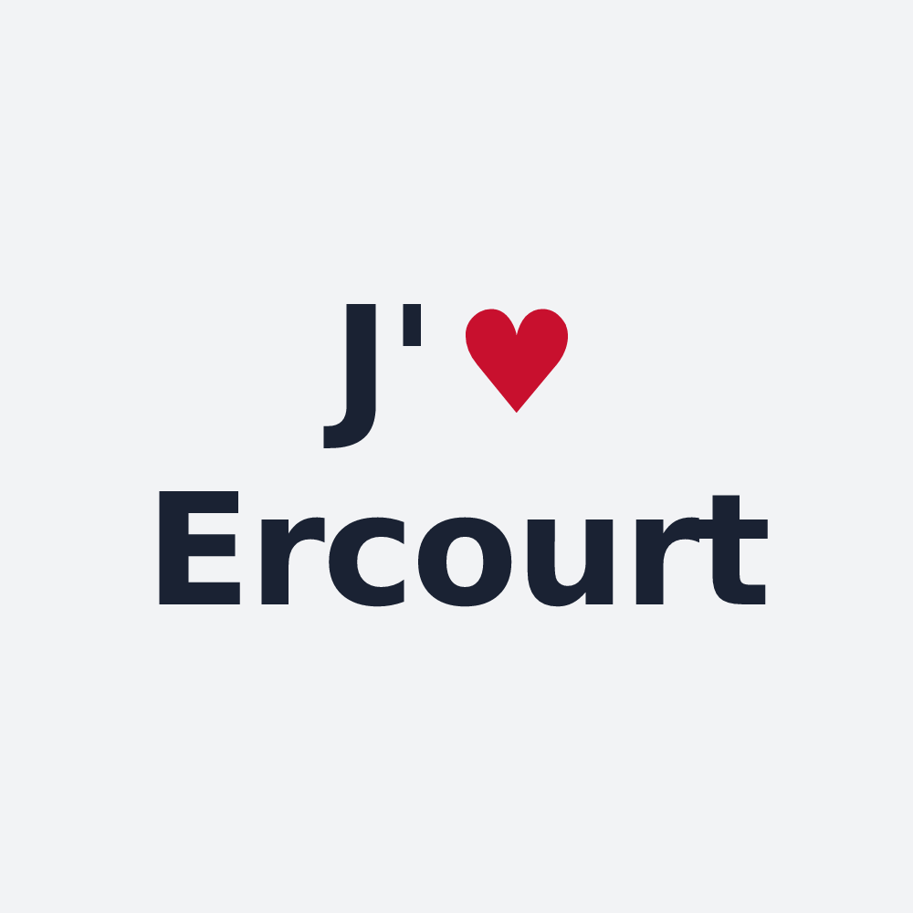 Poster personnalisé Ercourt — design J'aime Ercourt