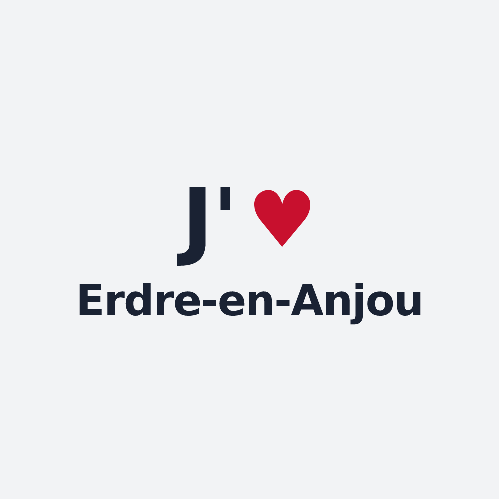 Poster personnalisé Erdre-en-Anjou — design J'aime Erdre-en-Anjou