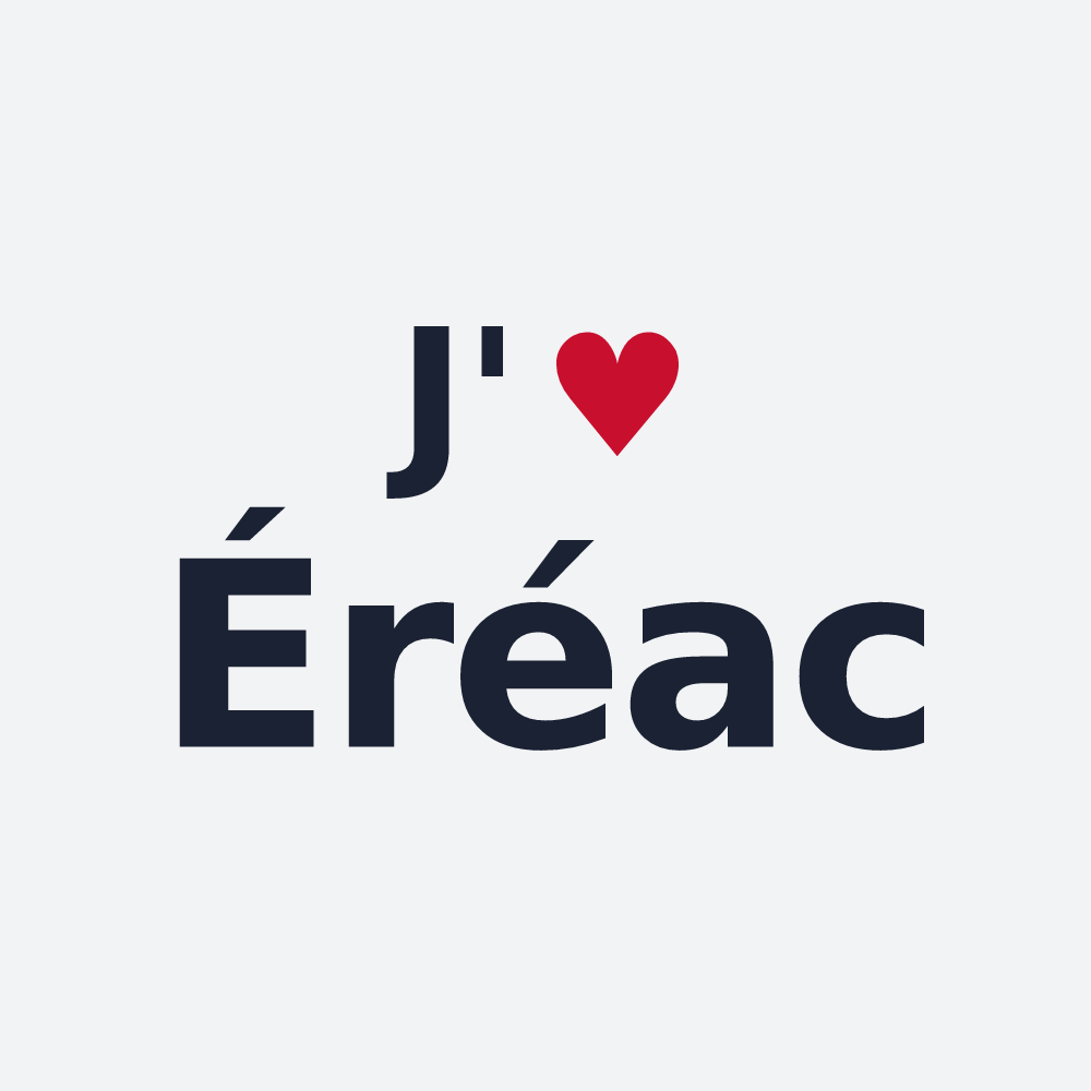Poster personnalisé Éréac — design « J'aime Éréac » imprimé sur le poster