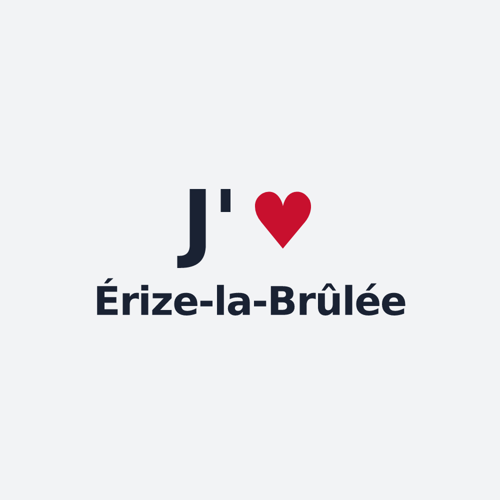 Poster personnalisé Érize-la-Brûlée — design J'aime Érize-la-Brûlée