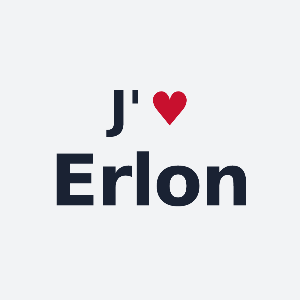 Poster personnalisé Erlon — design J'aime Erlon