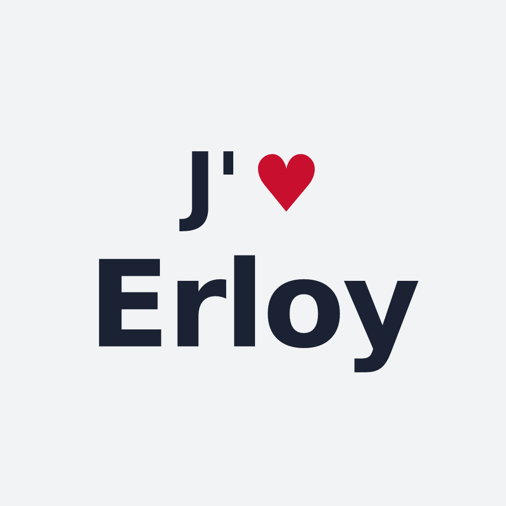 Poster personnalisé Erloy — design J'aime Erloy