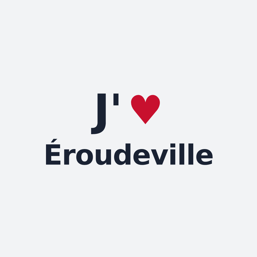 Poster personnalisé Éroudeville — design J'aime Éroudeville