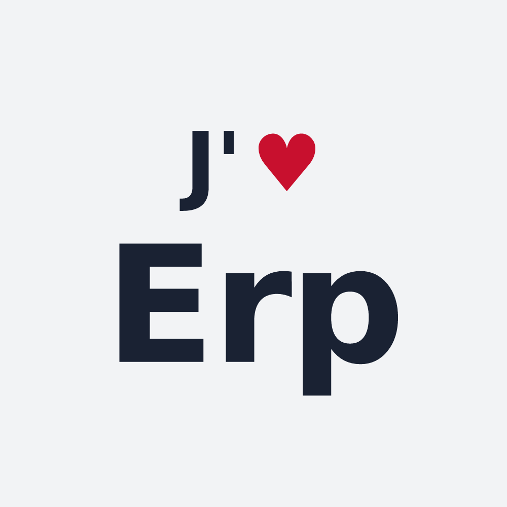 Poster personnalisé Erp — design « J'aime Erp » imprimé sur le poster