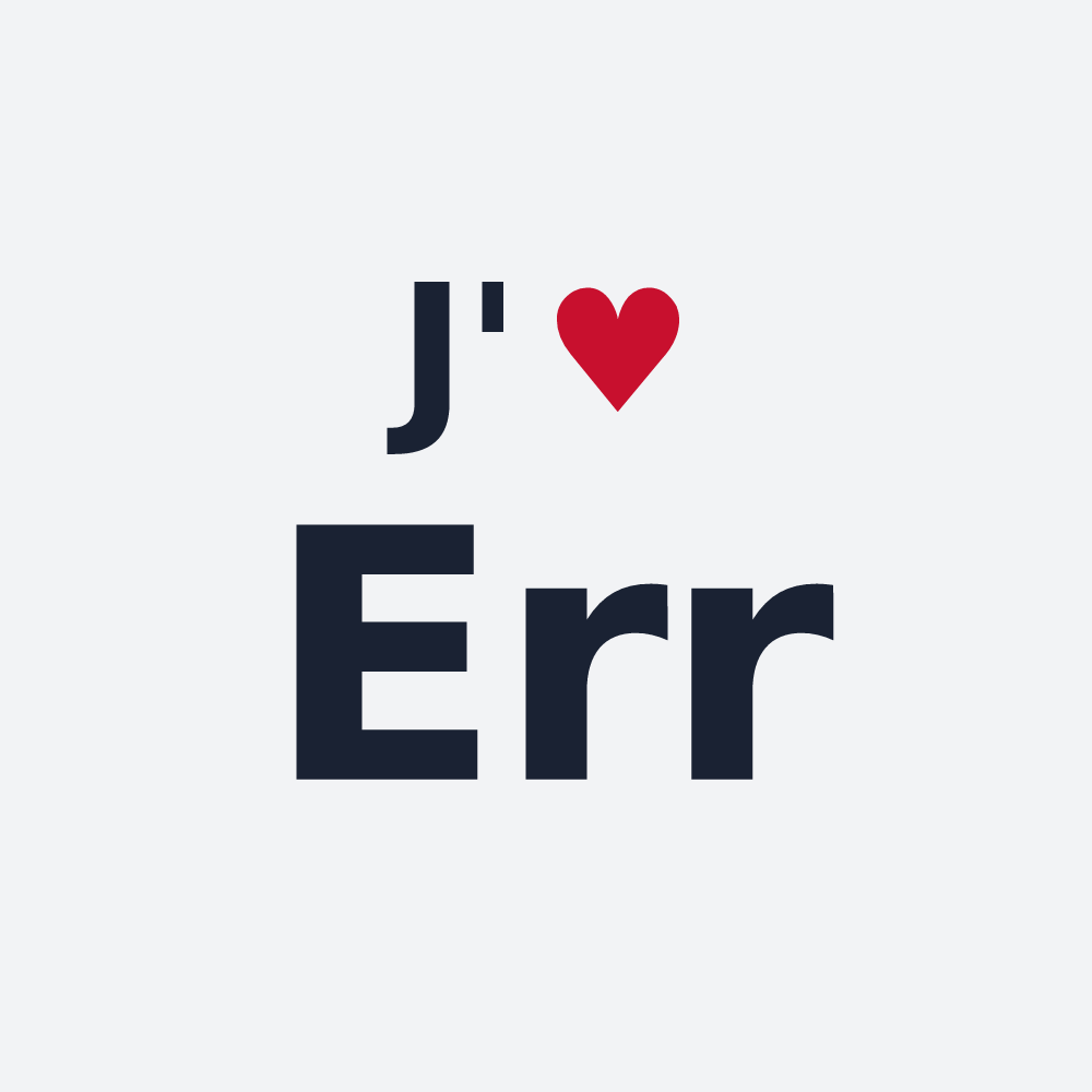 Poster personnalisé Err — design J'aime Err