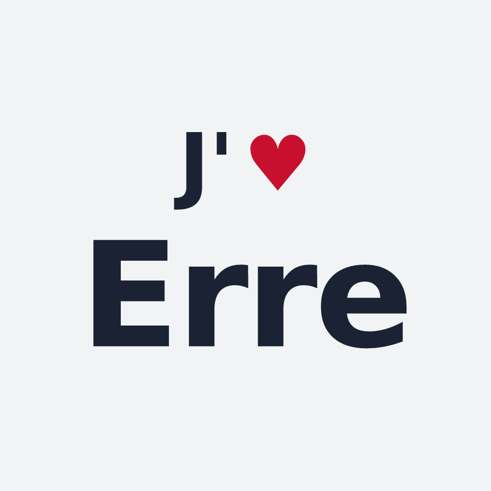 Poster personnalisé Erre — design J'aime Erre