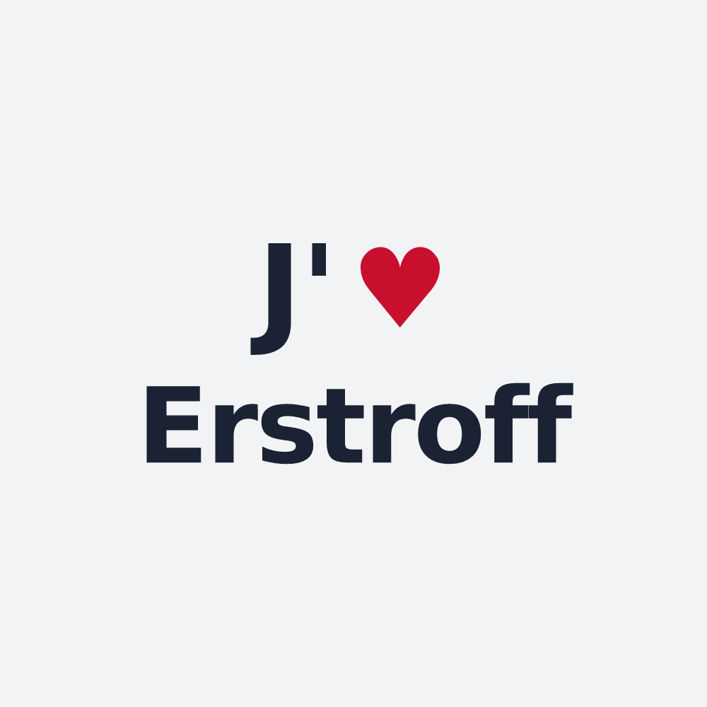 Poster personnalisé Erstroff — design J'aime Erstroff