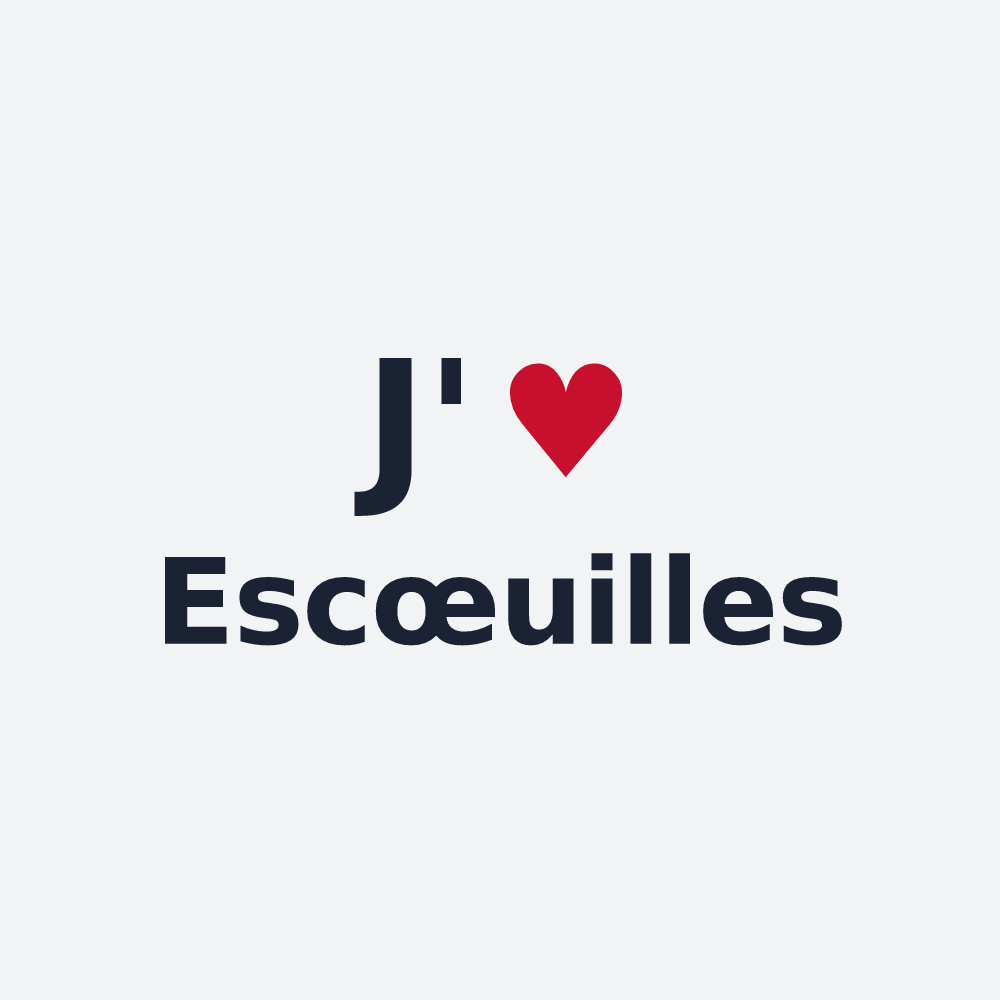 Poster personnalisé Escœuilles — design « J'aime Escœuilles » imprimé sur le poster