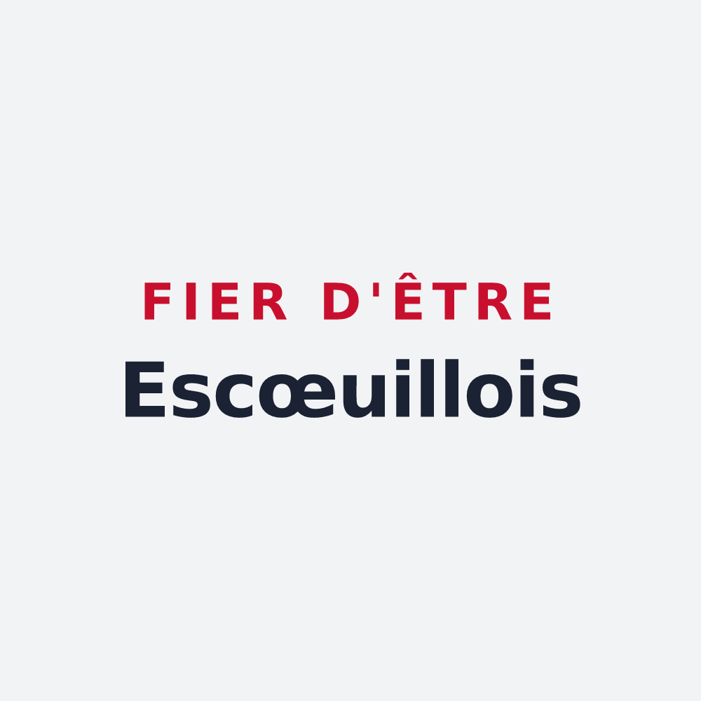 Poster « Fier d'être Escœuillois » — design pour Escœuilles