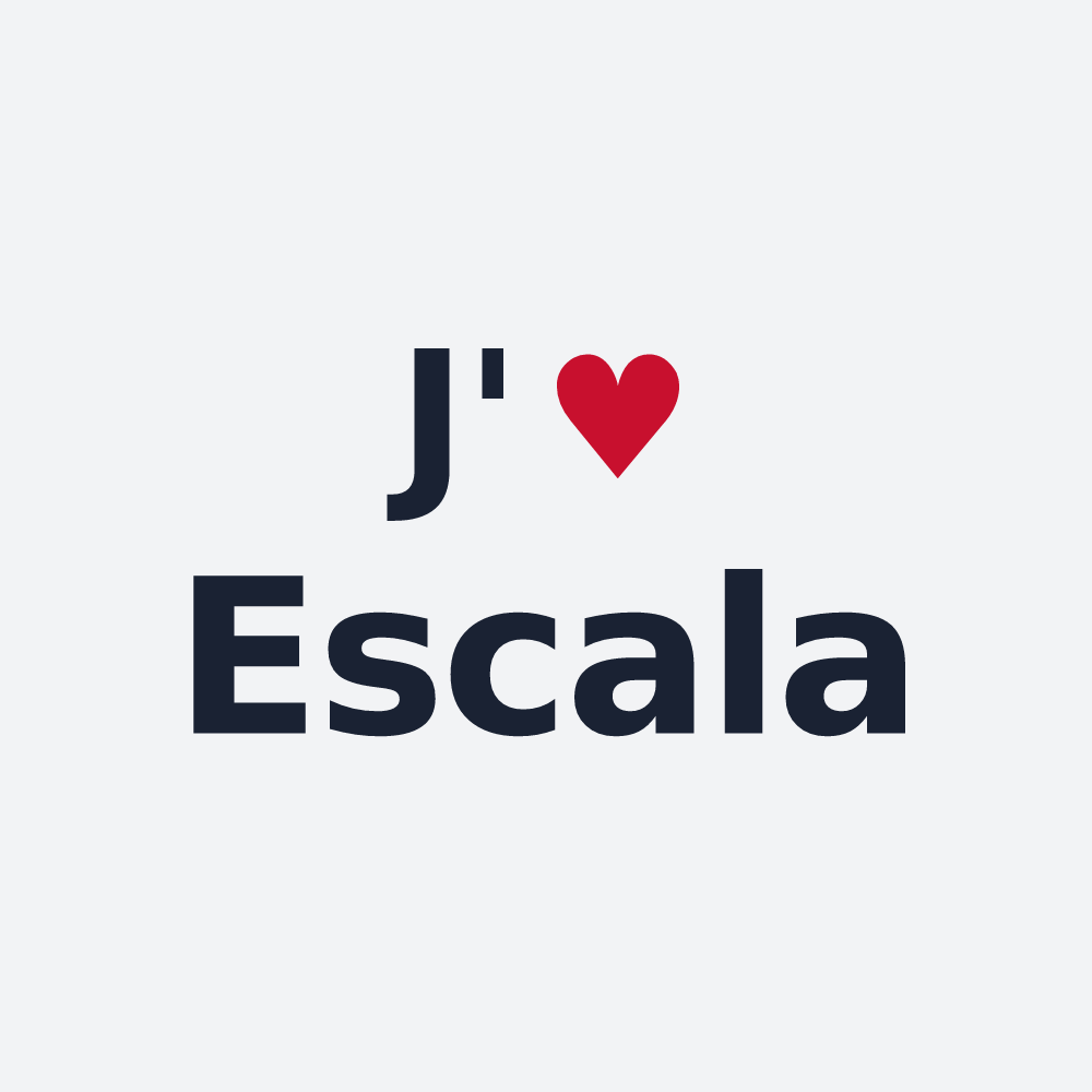 Poster personnalisé Escala — design J'aime Escala