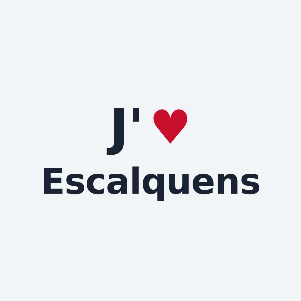 Poster personnalisé Escalquens — design J'aime Escalquens