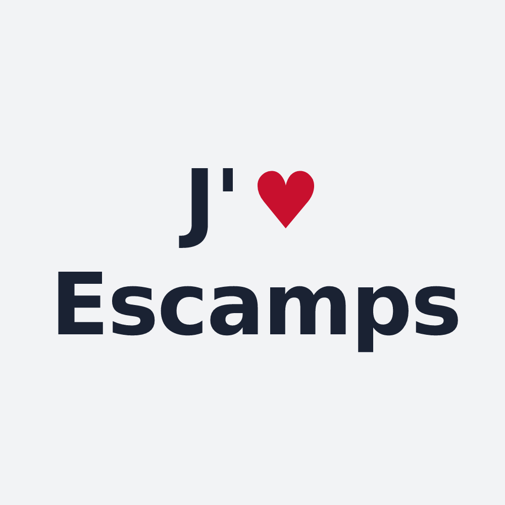 Poster personnalisé Escamps — design J'aime Escamps