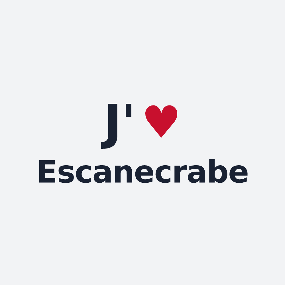 Poster personnalisé Escanecrabe — design J'aime Escanecrabe