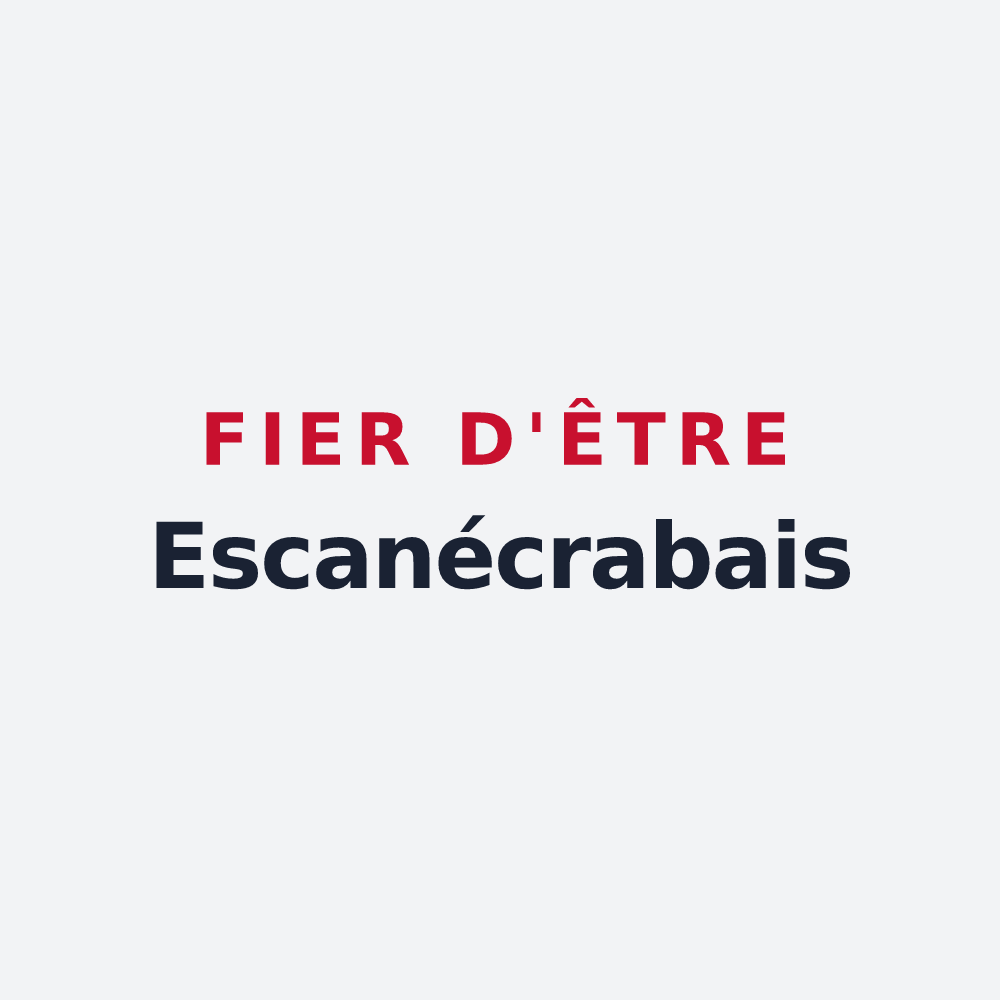 Poster « Fier d'être Escanécrabais » — design pour Escanecrabe