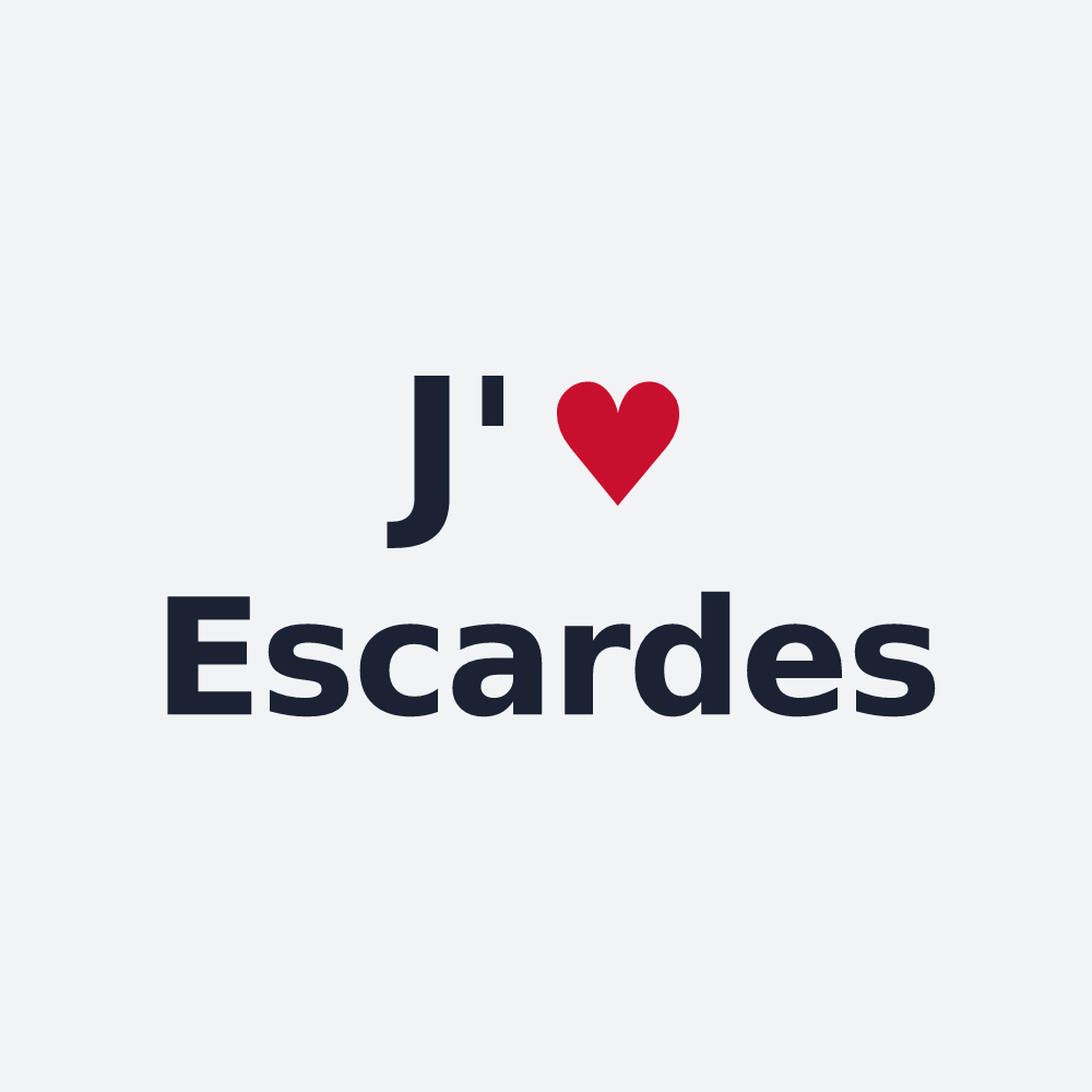 Poster personnalisé Escardes — design J'aime Escardes
