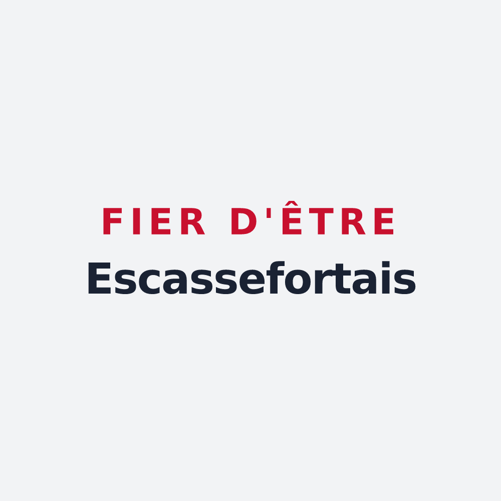 Poster « Fier d'être Escassefortais » — design pour Escassefort