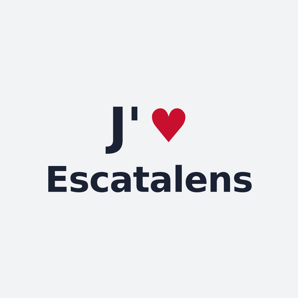 Poster personnalisé Escatalens — design J'aime Escatalens