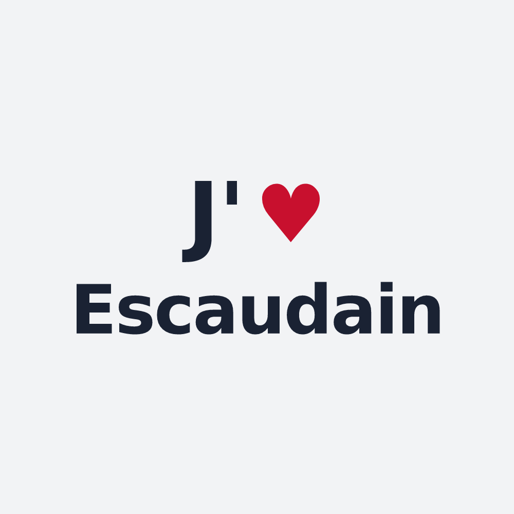 Poster personnalisé Escaudain — design J'aime Escaudain