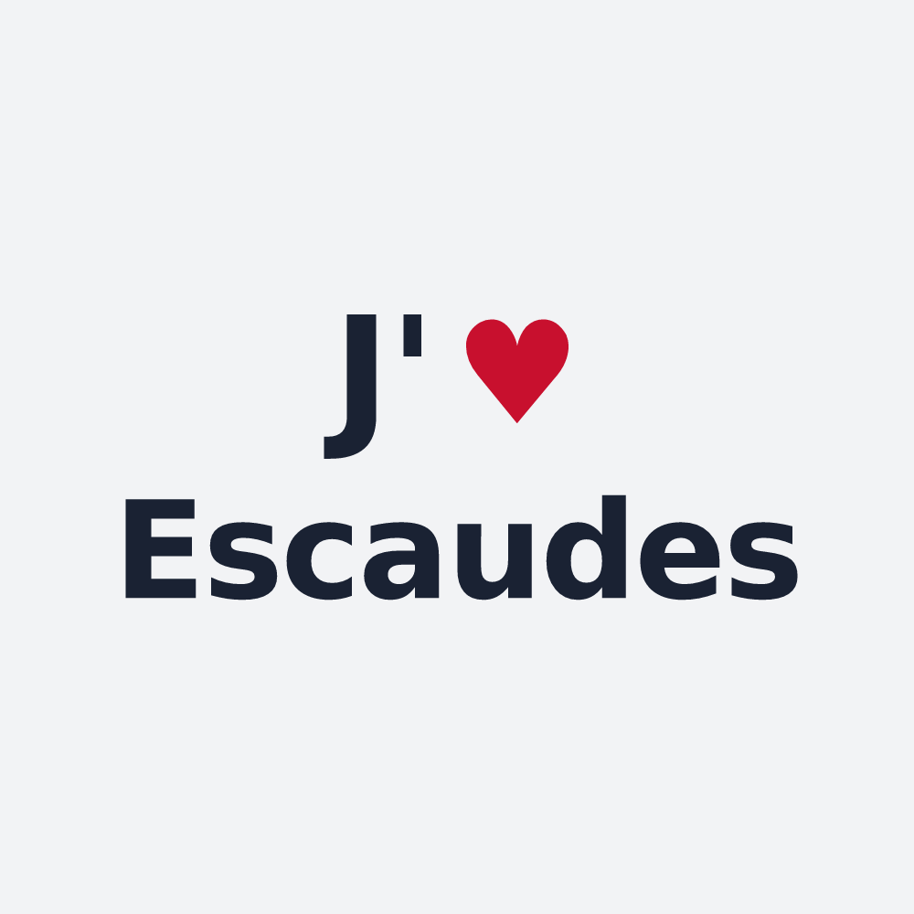 Poster personnalisé Escaudes — design J'aime Escaudes