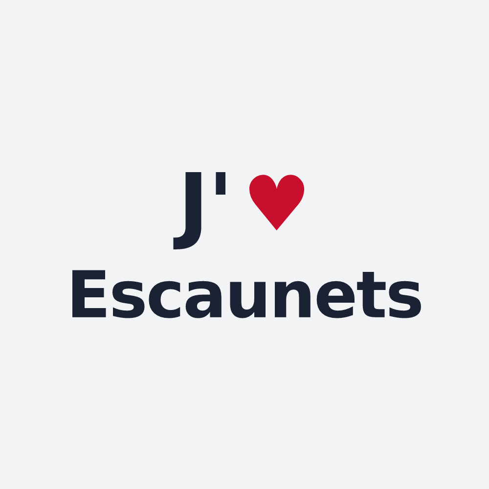 Poster personnalisé Escaunets — design J'aime Escaunets