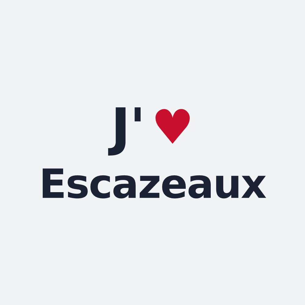 Poster personnalisé Escazeaux — design J'aime Escazeaux