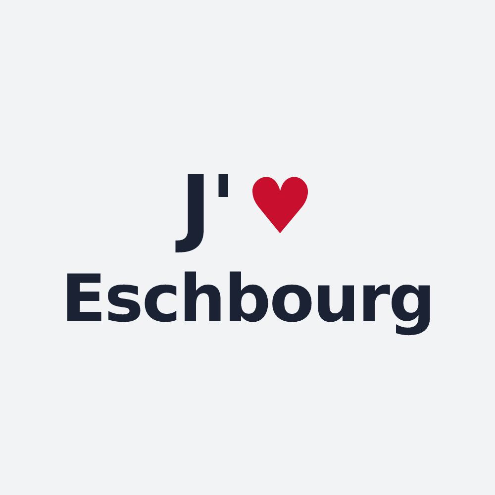 Poster personnalisé Eschbourg — design « J'aime Eschbourg » imprimé sur le poster