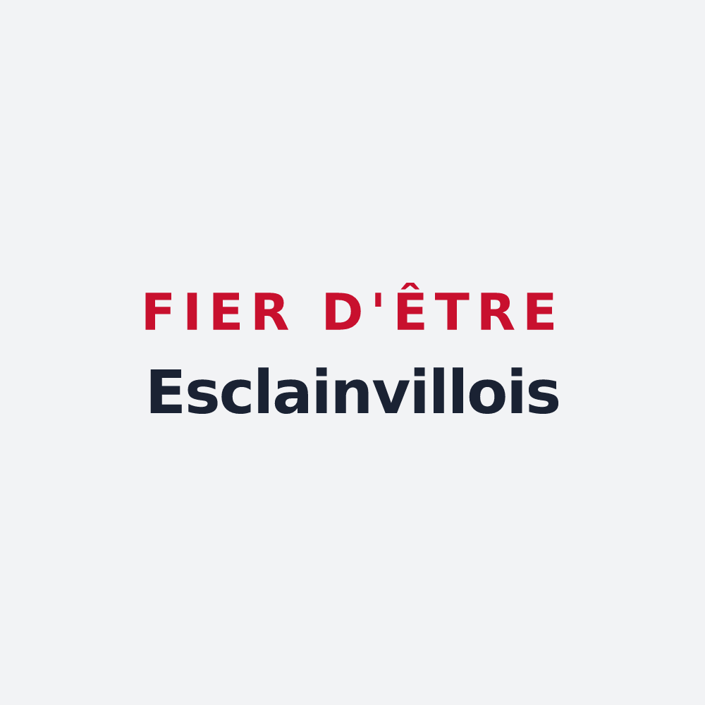 Poster « Fier d'être Esclainvillois » — design pour Esclainvillers