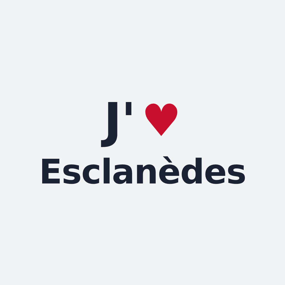 Poster personnalisé Esclanèdes — design J'aime Esclanèdes
