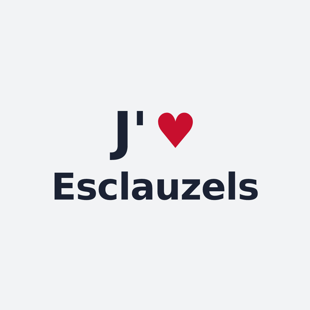 Poster personnalisé Esclauzels — design « J'aime Esclauzels » imprimé sur le poster