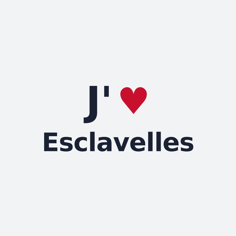 Poster personnalisé Esclavelles — design J'aime Esclavelles