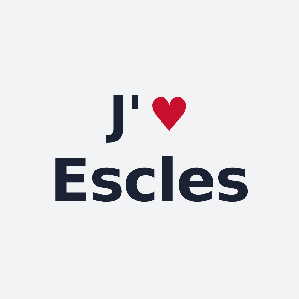 Poster personnalisé Escles — design J'aime Escles