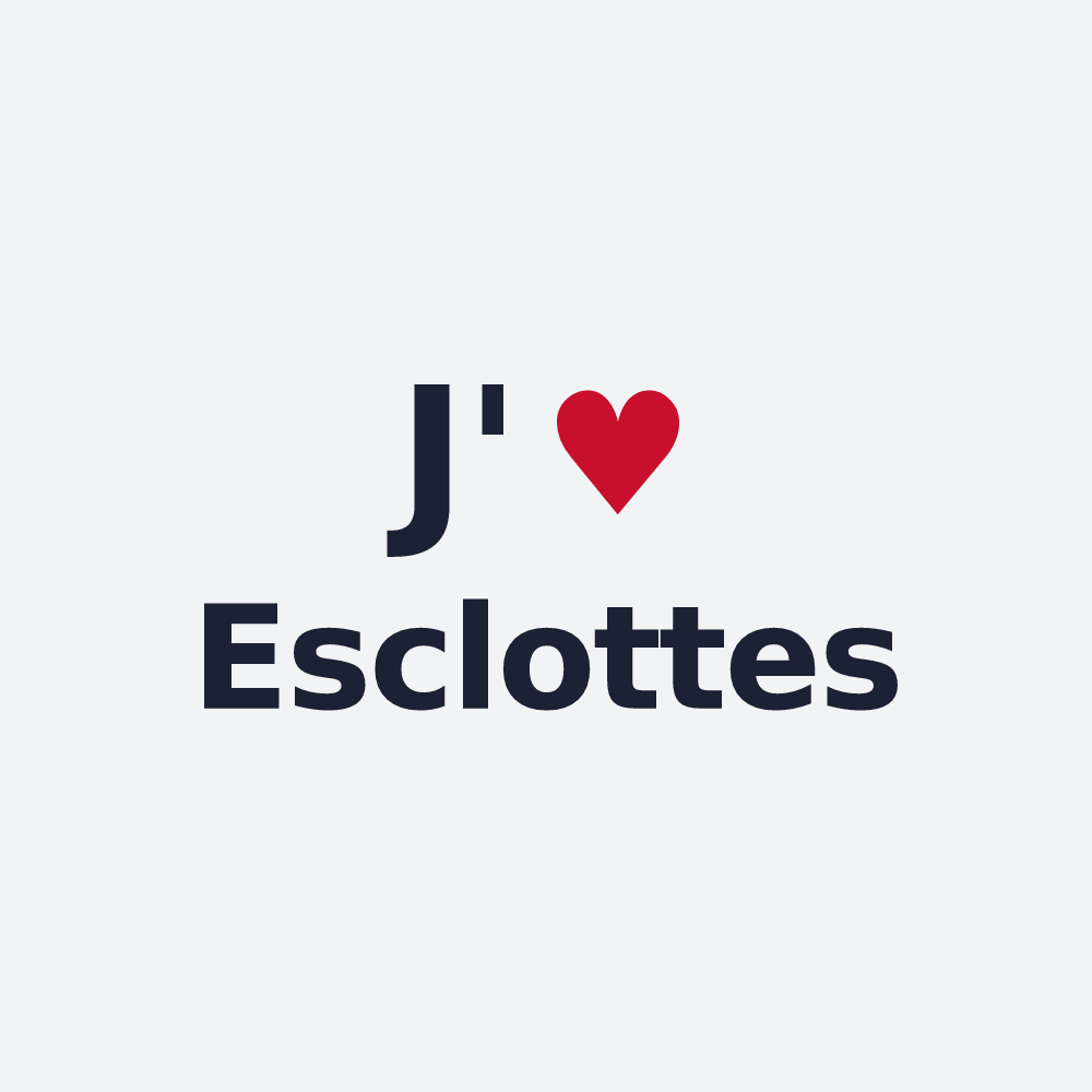Poster personnalisé Esclottes — design J'aime Esclottes