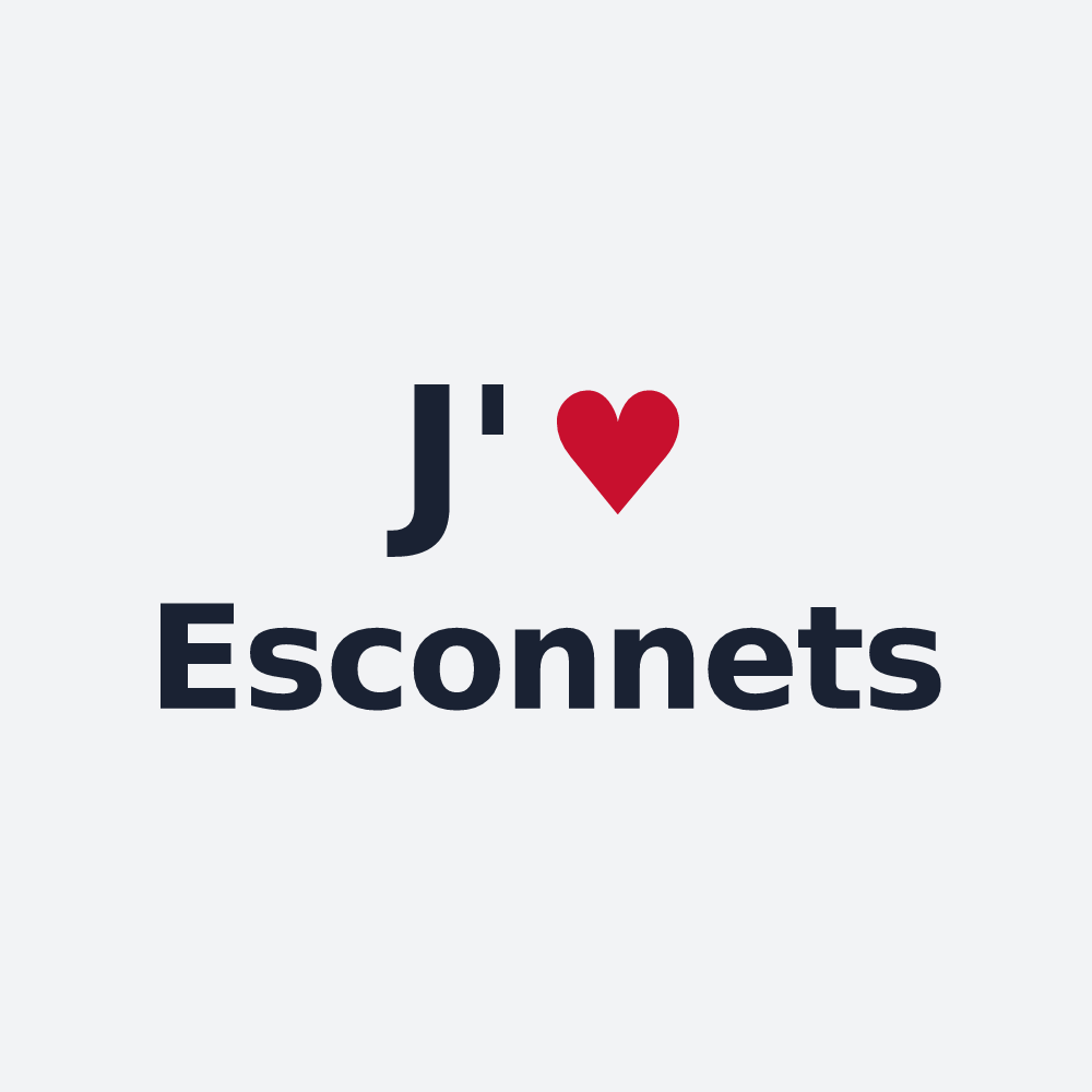 Poster personnalisé Esconnets — design J'aime Esconnets