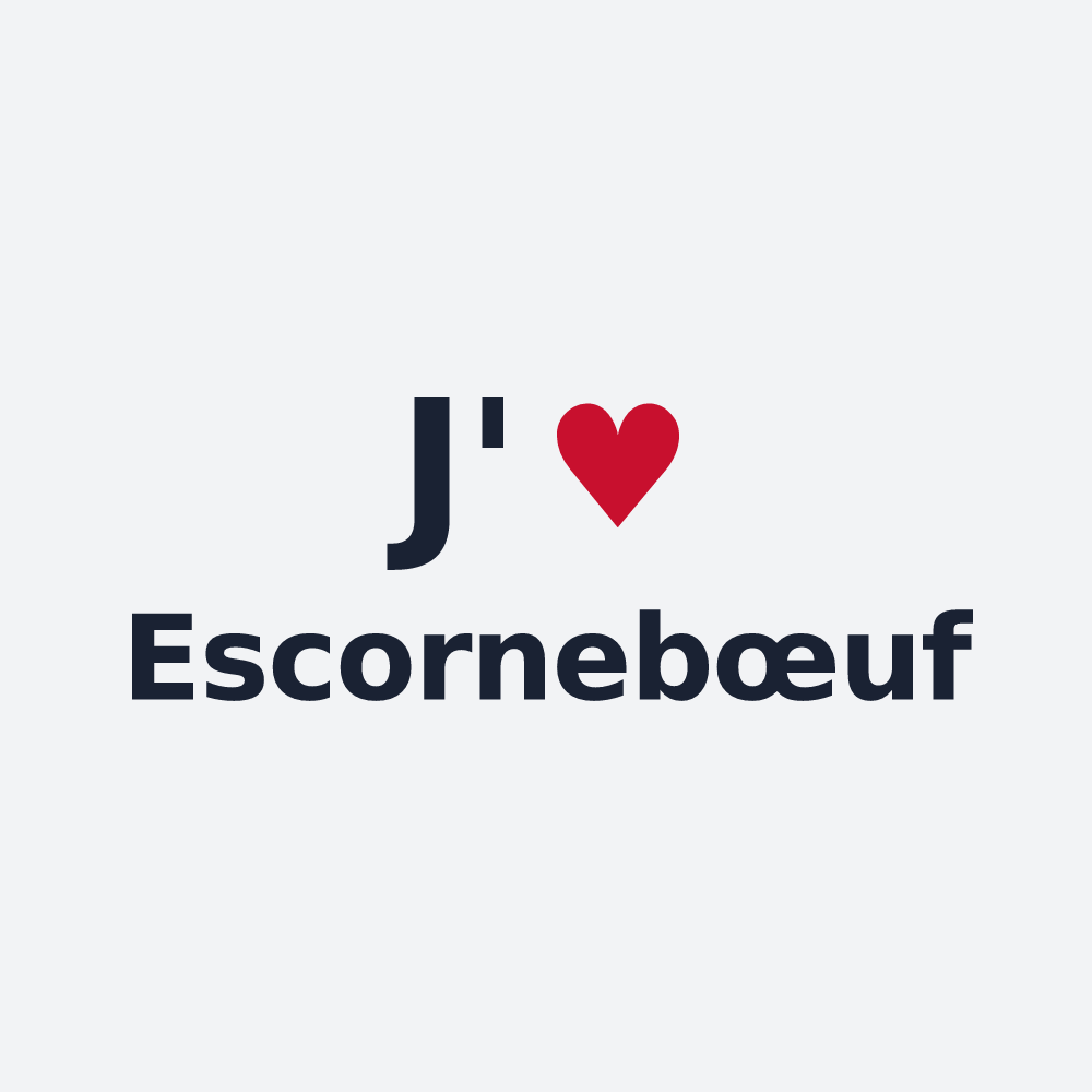 Poster personnalisé Escornebœuf — design J'aime Escornebœuf