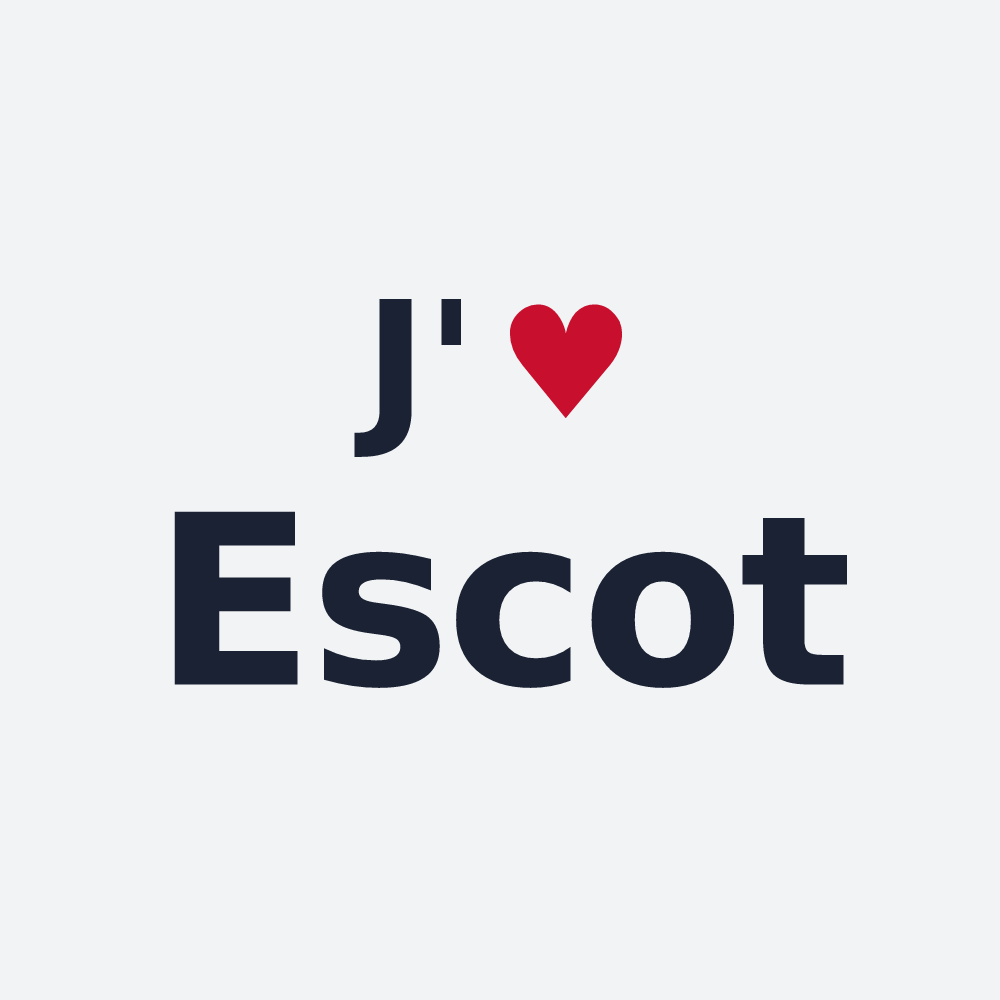 Poster personnalisé Escot — design J'aime Escot