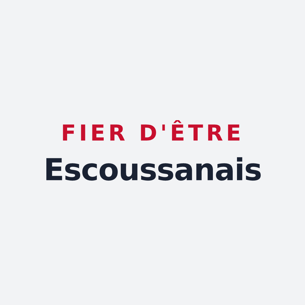 Poster « Fier d'être Escoussanais » — design pour Escoussans