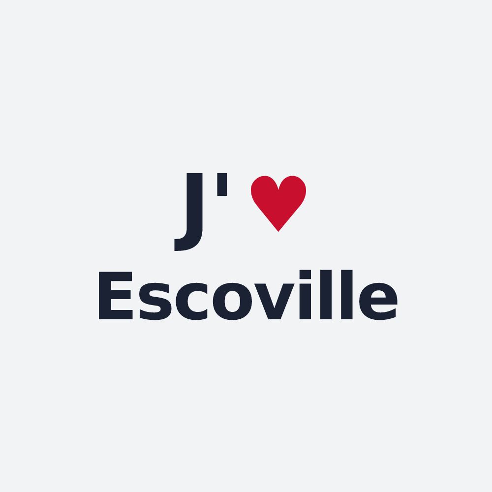 Poster personnalisé Escoville — design J'aime Escoville