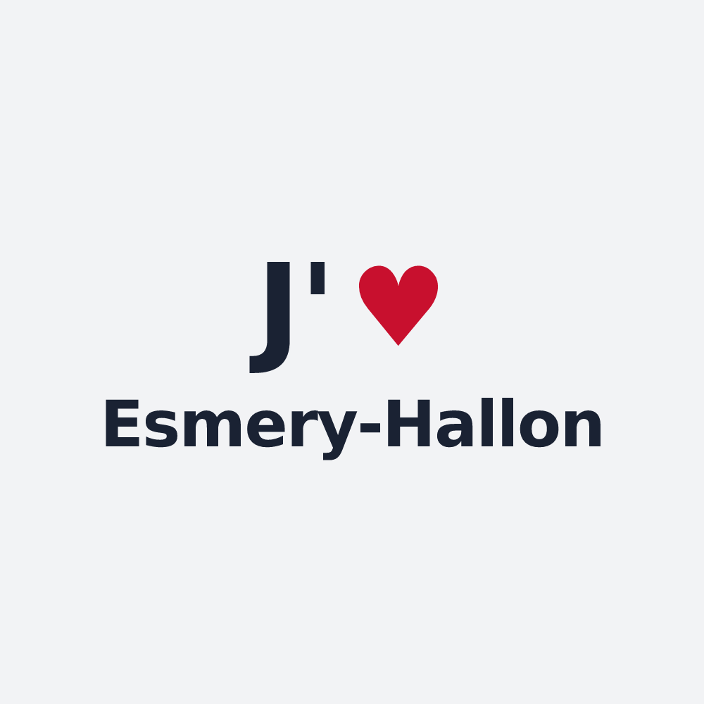 Poster personnalisé Esmery-Hallon — design J'aime Esmery-Hallon